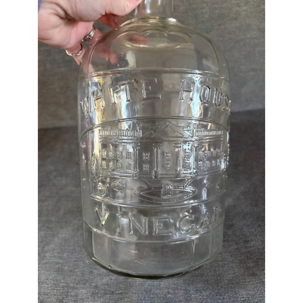 Vintage Antique White House Vinegar‎ 1 Gallon Handled Jug Bottle
